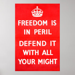 Friheten är i periodläge - WW2 Poster