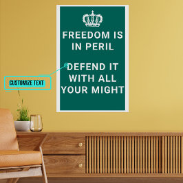 Friheten är i periodvis Vintage brittisk Poster