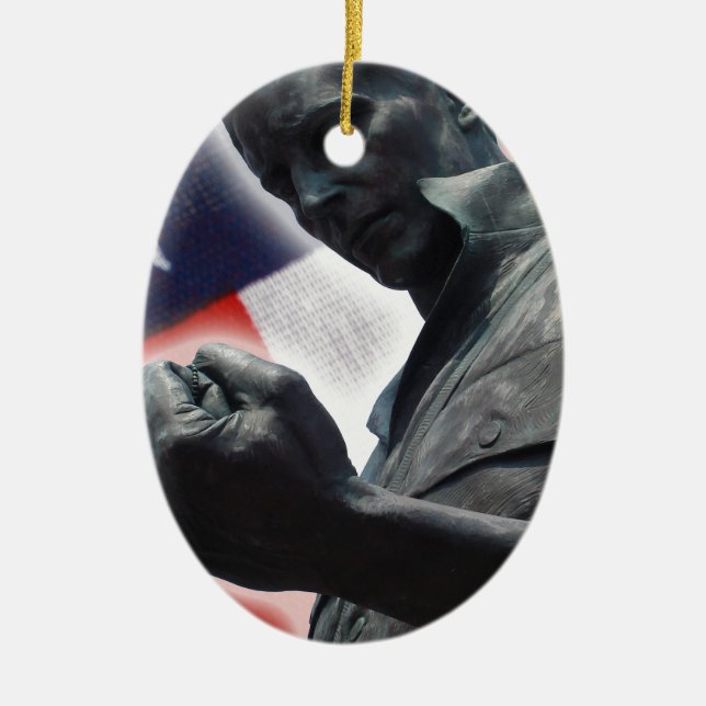 Friheten är inte fri! julgransprydnad keramik (Framsidan)