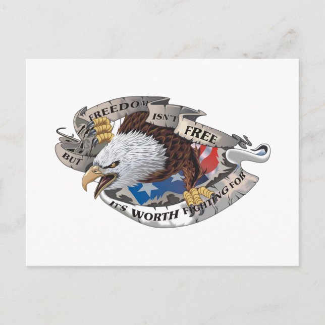 Friheten är inte fri, men det är värt att kämpa fö vykort (Framsida)