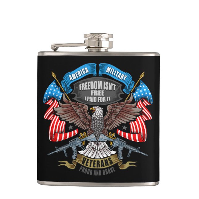 Friheten är inte gratis. Jag Betalat för det. Fickplunta (Framsidan)