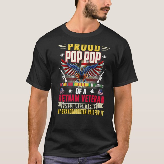 Friheten är inte gratis pop-pop från en Vietnam-ve T Shirt (Framsida)