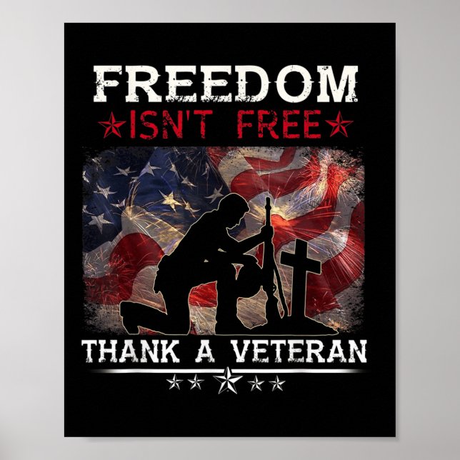 Friheten är inte gratis tack vare en veteransk shi poster (Framsidan)