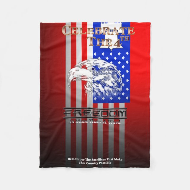 Friheten är mer än en Ord C4th Baby Blanket Fleecefilt (Framsidan)