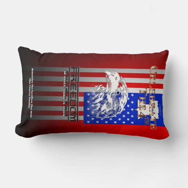 Friheten är mer än en Ord Liberty Lumbar Pillow Lumbarkudde (Framsida)