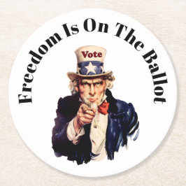 Friheten är på tapeten 2026 underlägg papper rund