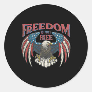 Friheten att utföra Vintage är inte fri Eagle USA Runt Klistermärke