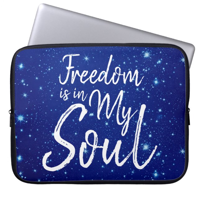 Friheten finns i min själ laptop sleeve (Framsidan)