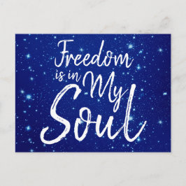 Friheten finns i min själ vykort