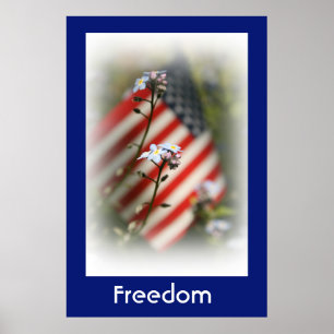 Friheten Flagga Poster