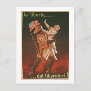 Friheten för befriarna Propaganda Poster Vykort