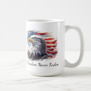 Friheten försvinner aldrig, patriotisk amerikansk  kaffemugg