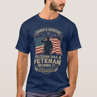 Friheten Har En Veteran Bakom Sig Patriotisk Veter T Shirt