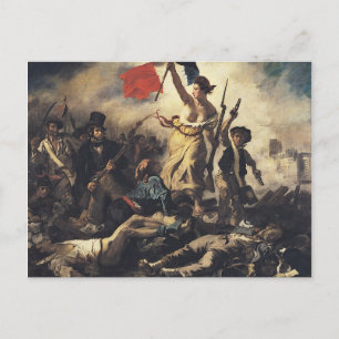 Friheten leder folket av Eugène Delacroix Vykort