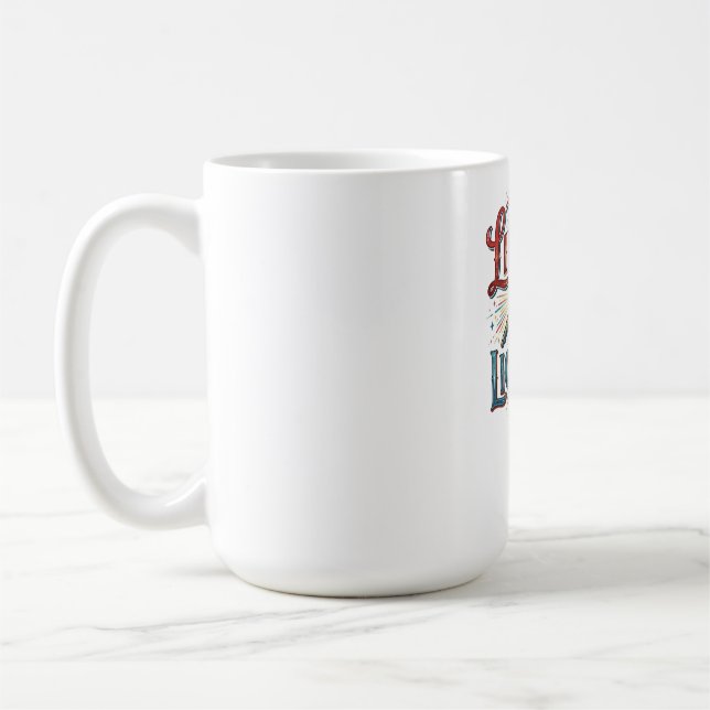 Frihetens fackla lyser vägen kaffemugg (Vänster)