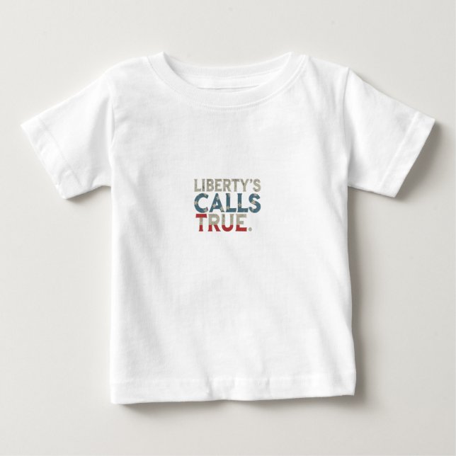 Frihetens kallelse sann brevdesign t shirt (Framsida)