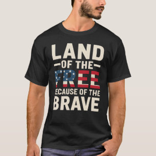 FRIHETENS LAND PÅ GRUND AV DE MODIGA T-shirt