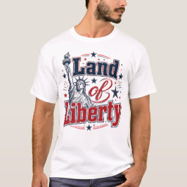 Frihetens land – Patriotisk 4:e juli T Shirt