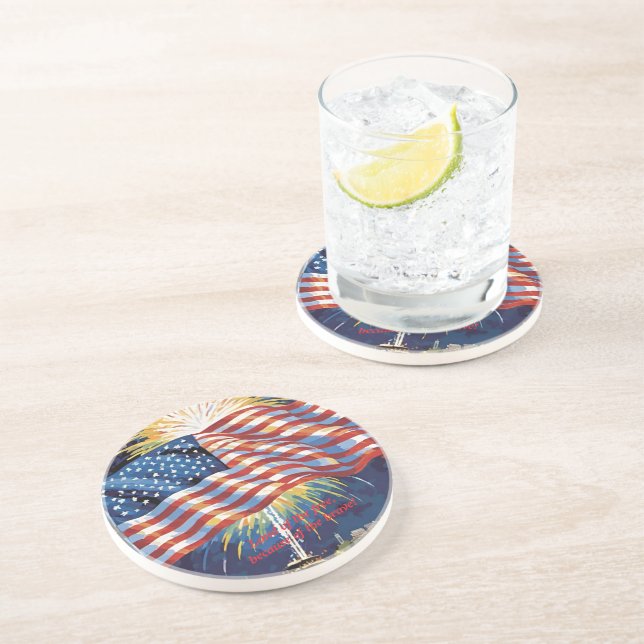 FRIHETENS mark.. Amerikansk Flagga Underlägg (Sidan)