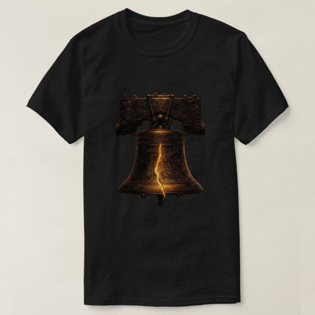 Frihetens Patriotiska Symbol - Frihetsklockan T Shirt (Design framsida)