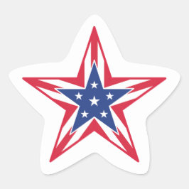 frihetens stjärna stjärnformat klistermärke