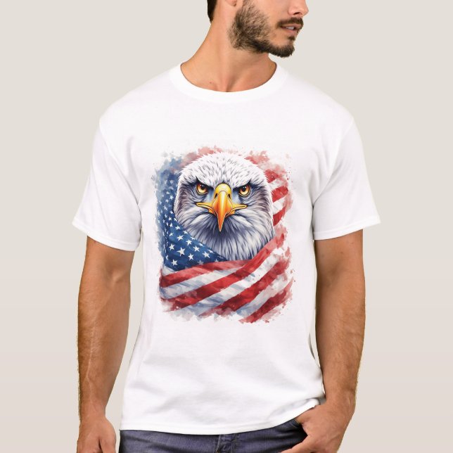 Frihetörn för stolta amerikaner t shirt (Framsida)