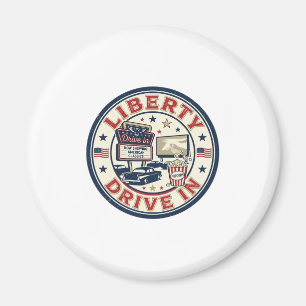 Frihets Drive In Patriotiska Patriotiska Drive In Magnet