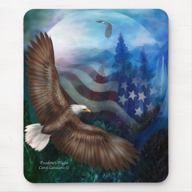 Frihets flyg - örnkonst Mousepad Musmatta (Framsidan)
