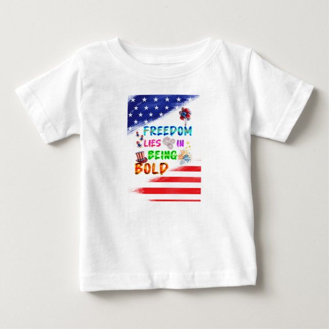 Frihets Jersey Ligger I Att Vara Djärv T Shirt (Framsida)