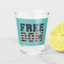 Frihets Shotglas Patriotisk Barpresent för Amerika