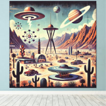 Frihetsåldern Alien Desert Invasion Fantasy Art
