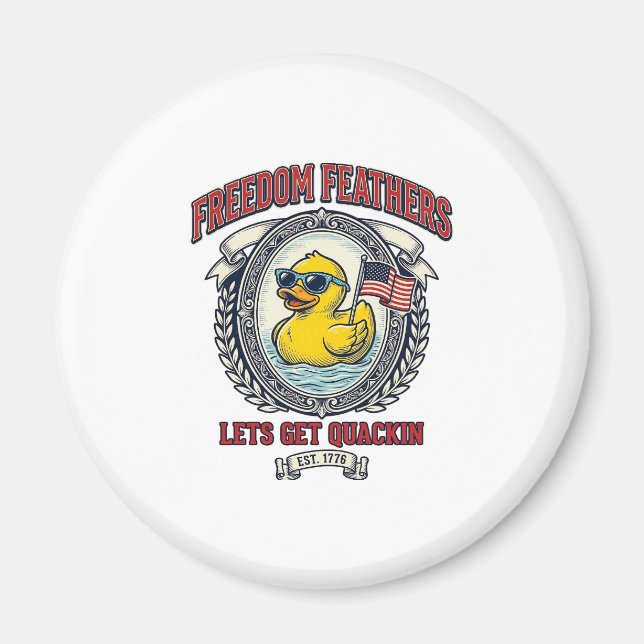 Frihetsand Patriotisk Vintagehumor Magnet (Framsidan)
