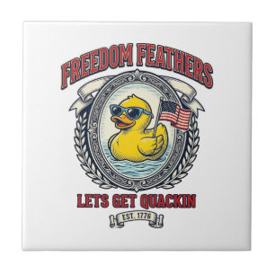 Frihetsand Retro Patriotisk humor Kakelplatta