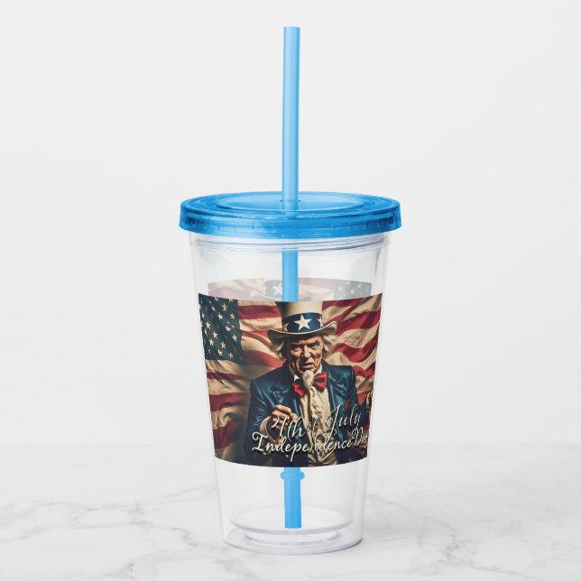 Frihetsanda i rött, vitt och blått take away mugg (Framsida)