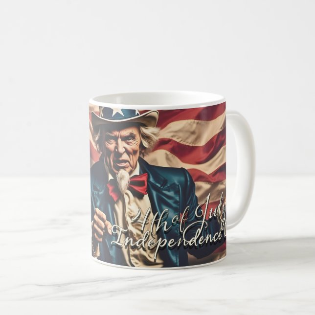 Frihetsandan i rött, vitt och blått kaffemugg (Framsida höger)