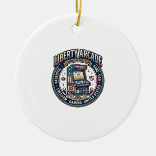 Frihetsarkad Patriotisk Patriotisk Arkadspelare US Julgransprydnad Keramik