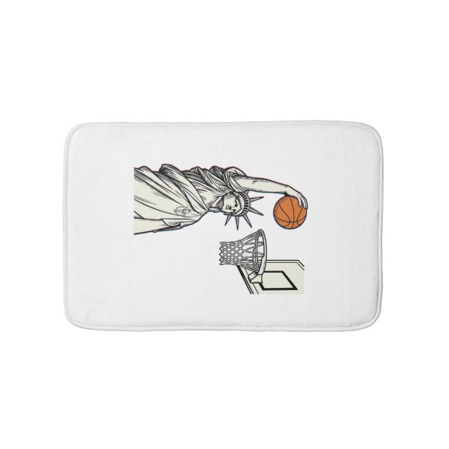 Frihetsbasket dunk vintage gravyr design_1 badrumsmatta (Framsidan)