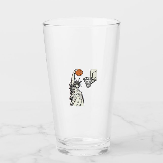 Frihetsbasket dunk vintage gravyr design_1 glaskopp (Framsida)