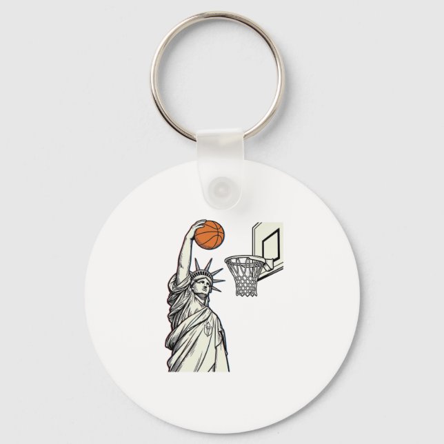 Frihetsbasketdunk Vintagegraveringsdesign_1 Nyckelring (Framsida)