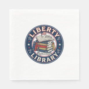 Frihetsbibliotek Patriotiskt Patriotiskt Bibliotek Pappersservett