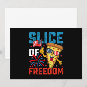 Frihetsbit 4 juli Pizza USA Flagga Solglasögon Inbjudningar