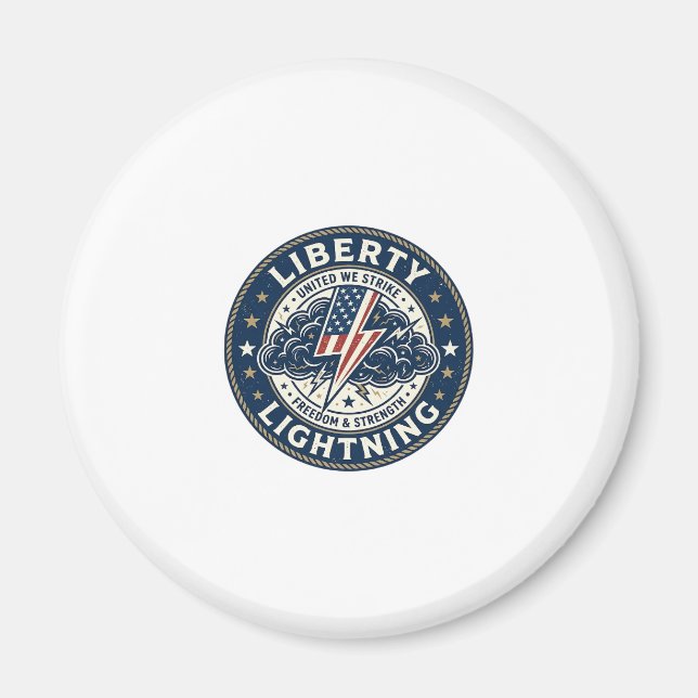 Frihetsblixt Patriotisk Patriotisk Storm Blixt Magnet (Framsidan)