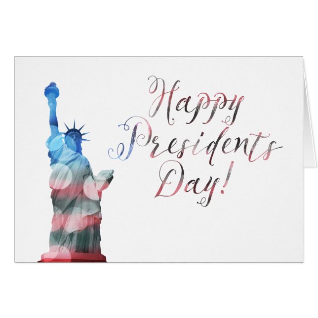 Frihetsbokech för lycklig-presidentens dag hälsningskort (Framsidan Horizontal)