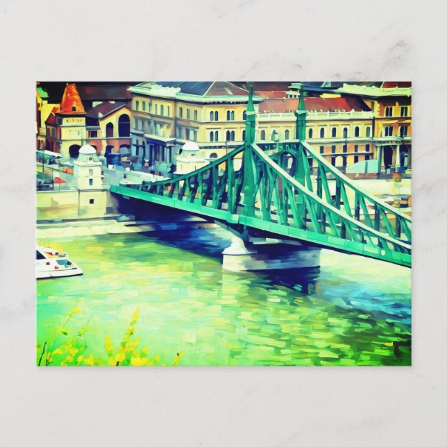 Frihetsbron - Budapest - målning Vykort (Framsida)