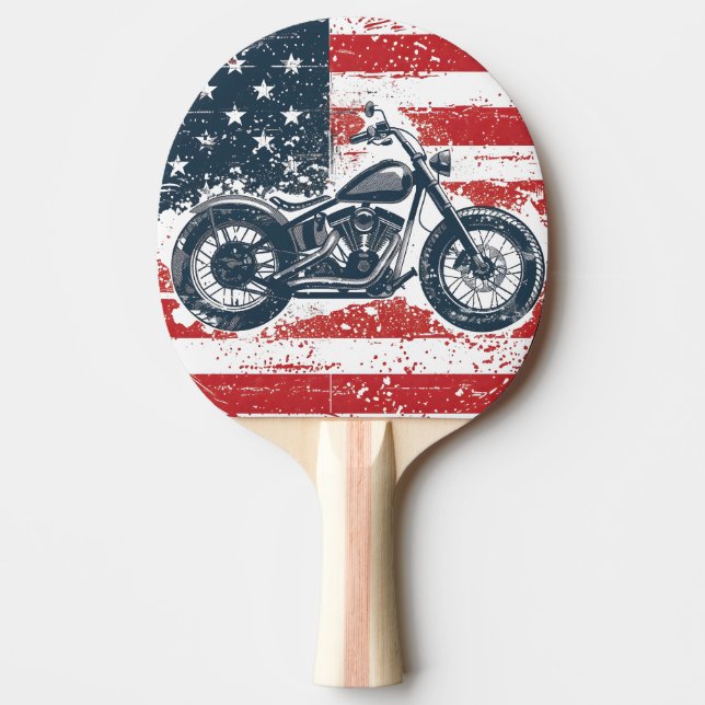 Frihetsbrott: Motorcykel i Retro och amerikansk Fl Pingisracket (Framsidan)