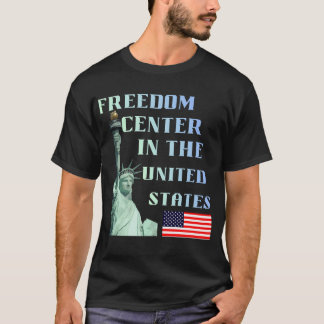 Frihetscenter i USA Patriotisk Fri T Shirt