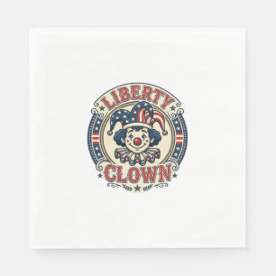 Frihetsclown Patriotisk Patriotisk Clowncore Söt V Pappersservett