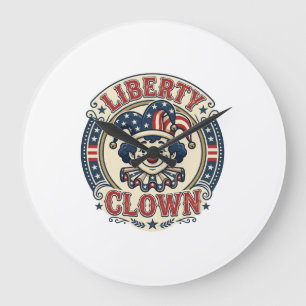 Frihetsclown Patriotisk Patriotisk Clowncore Söt V Stor Klocka