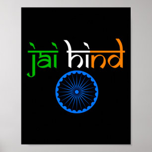 Frihetsdagen för oberoende Tiranga Jai Hind-Flagga Poster