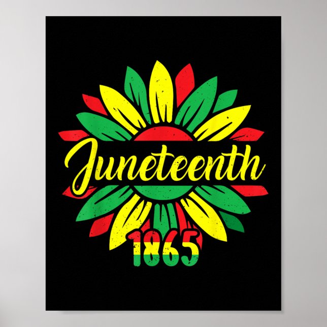 Frihetsdagen juni afroamerikansk Juneteenth 1865 Poster (Framsidan)